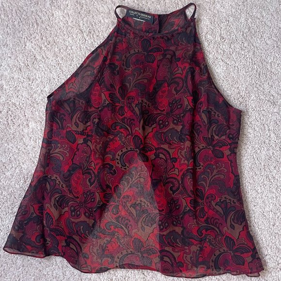 Collette Dinnigan Chiffon Print Blouse Size S - Picture 1 of 2